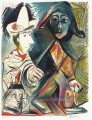 Pierrot et Arlequin 1972 cubisme Pablo Picasso